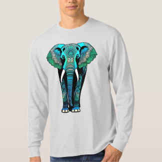 Colourful Tribal Elephant - Artistic Wildlife T-Shirt