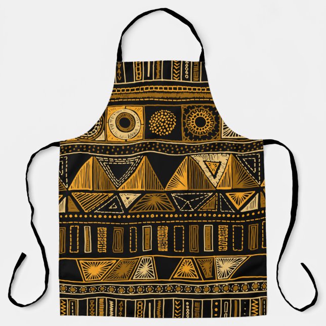 Colourful tribal ethnic seamless pattern apron (Front)