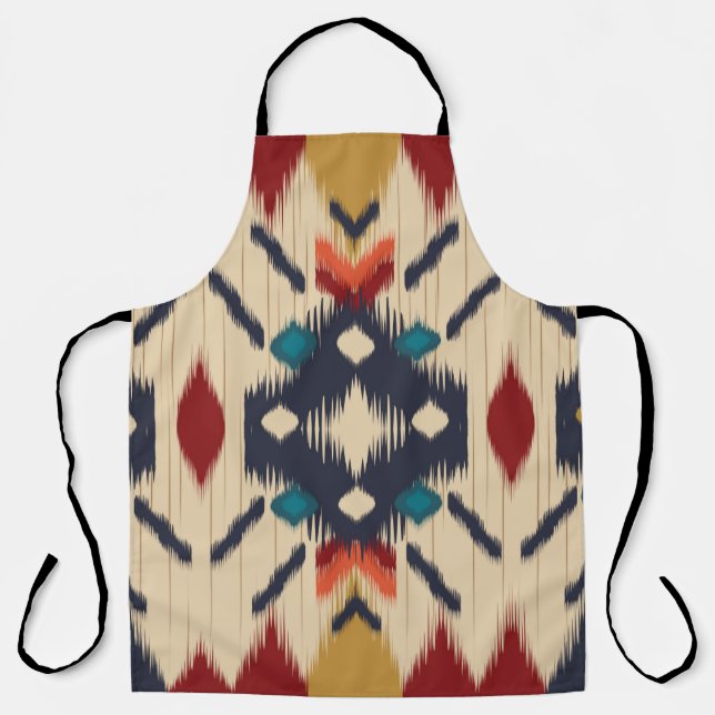 Colourful tribal ethnic seamless pattern apron (Front)