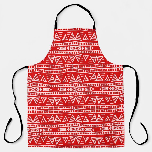 Colourful tribal ethnic seamless pattern apron (Front)