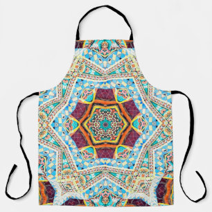Colourful tribal ethnic seamless pattern apron