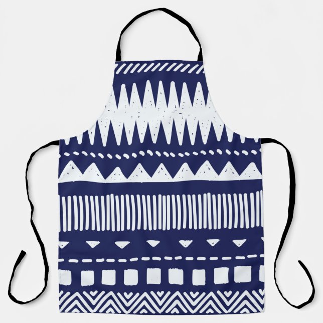 Colourful tribal ethnic seamless pattern apron (Front)