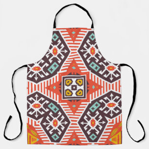 Colourful tribal ethnic seamless pattern apron