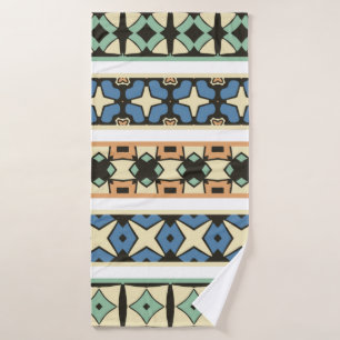 Colourful tribal ethnic seamless pattern bath towel