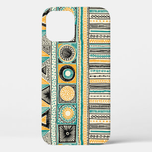 Colourful tribal ethnic seamless pattern iPhone 12 case
