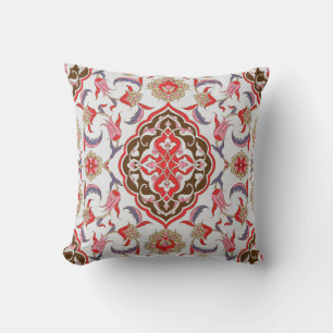 Colourful tribal ethnic seamless pattern cushion