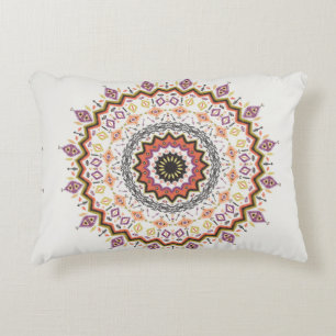 Colourful tribal ethnic seamless pattern decorative cushion