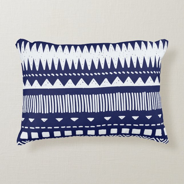 Colourful tribal ethnic seamless pattern decorative cushion (Front)