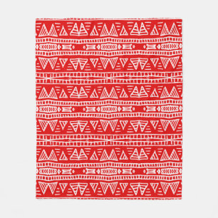 Colourful tribal ethnic seamless pattern fleece blanket