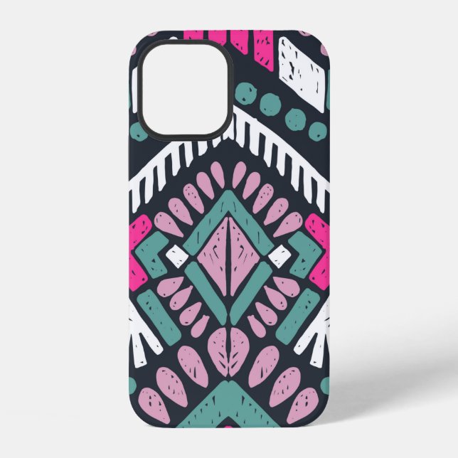 Colourful tribal ethnic seamless pattern iPhone case (Back)
