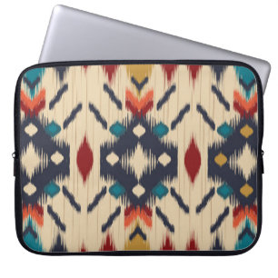 Colourful tribal ethnic seamless pattern laptop sleeve