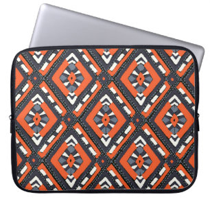 Colourful tribal ethnic seamless pattern laptop sleeve