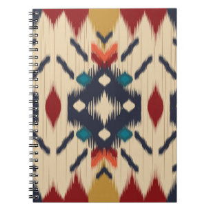 Colourful tribal ethnic seamless pattern notebook