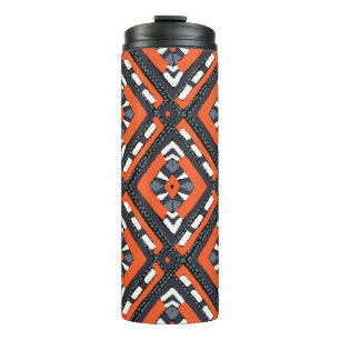 Colourful tribal ethnic seamless pattern thermal tumbler