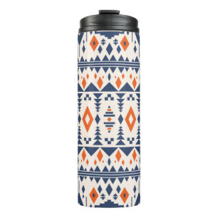 Colourful tribal ethnic seamless pattern thermal tumbler