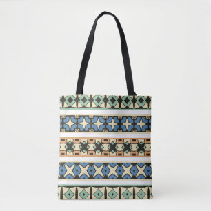 Colourful tribal ethnic seamless pattern tote bag