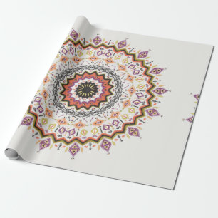 Colourful tribal ethnic seamless pattern wrapping paper
