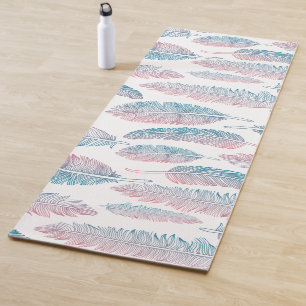 Colourful Tribal Feather Pattern   Yoga Mat