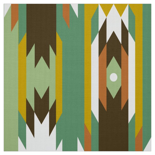 Colourful Tribal Geometric pattern Fabric (Swatch)