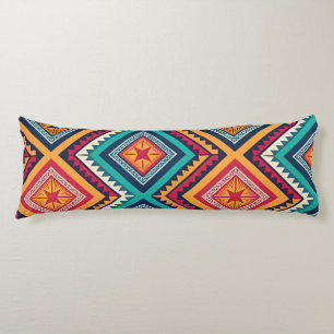 Colourful tribal pattern body cushion