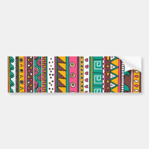 Colourful Tribal pattern Bumper Sticker