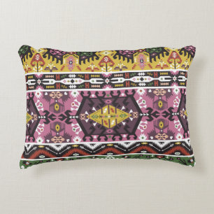 Colourful tribal style, seamless pattern. decorative cushion