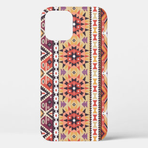 Colourful tribal style, vibrant seamless pattern. iPhone 12 case