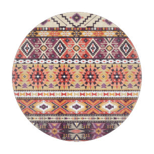 Colourful tribal style, vibrant seamless pattern. cutting board