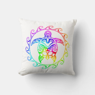 Colourful Tribal Turtle Cushion