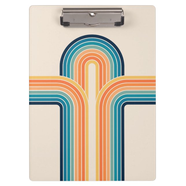 Colourful triple retro arches clipboard (Front)