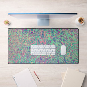 Colourful Trippy Acid Trip Digital Abstract Art Desk Mat