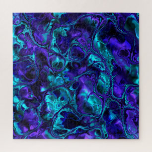 Colourful Trippy Fractal Marble Jigsaw Puzzle