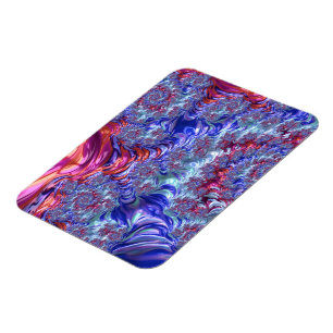 Colourful Trippy Groovy Digital Abstract Fractal Magnet