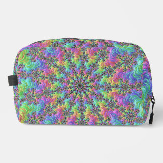 Colourful Trippy Vibrant Groovy Fractal Burst Dopp Kit
