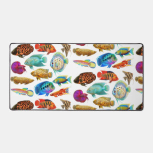 Colourful Tropical Aquarium Fish Desk Mat
