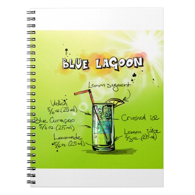 Colourful Tropical Cocktail Notebook (Front)