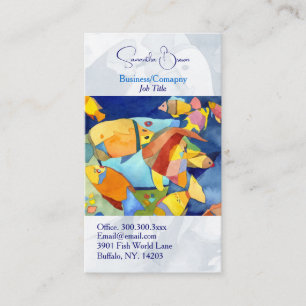 Colourful Tropical Fish Aquarium Business Card