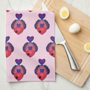 Colourful Tropical Fish Cute Vibrant Sea Life Tea Towel