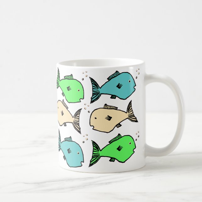 Colourful Tropical Fish on a Coffee Mug (Right)