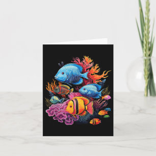 Colourful Tropical Fish On A Coral Reef Marine Lif Card