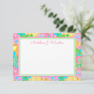 Colourful Tropical Fish Pattern Card