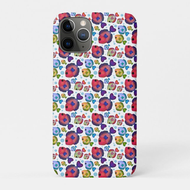 Colourful Tropical Fish Pattern  Case-Mate iPhone Case (Back)