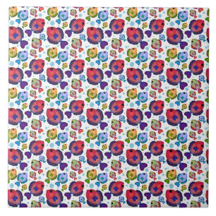 Colourful Tropical Fish Pattern Ceramic Tile