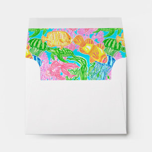 Colourful Tropical Fish Pattern Envelope
