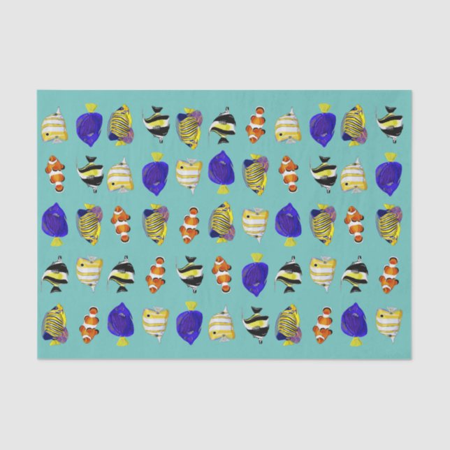 Colourful tropical fish  tissue paper (Front)