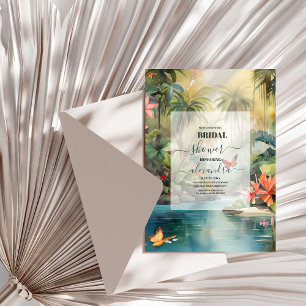 Colourful Tropical Floral Bridal Shower  Invitation