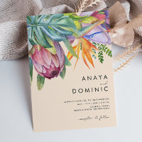 Colourful Tropical Floral Casual | Peach Wedding