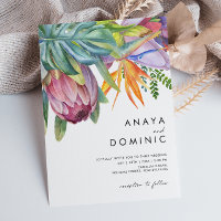 Colourful Tropical Floral Casual Wedding