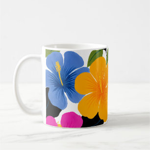 Colourful Tropical Floral Coffee Mug – Vibrant Flo