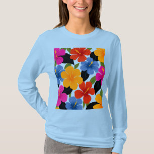 Colourful Tropical Floral Graphic T-Shirt – Vibran